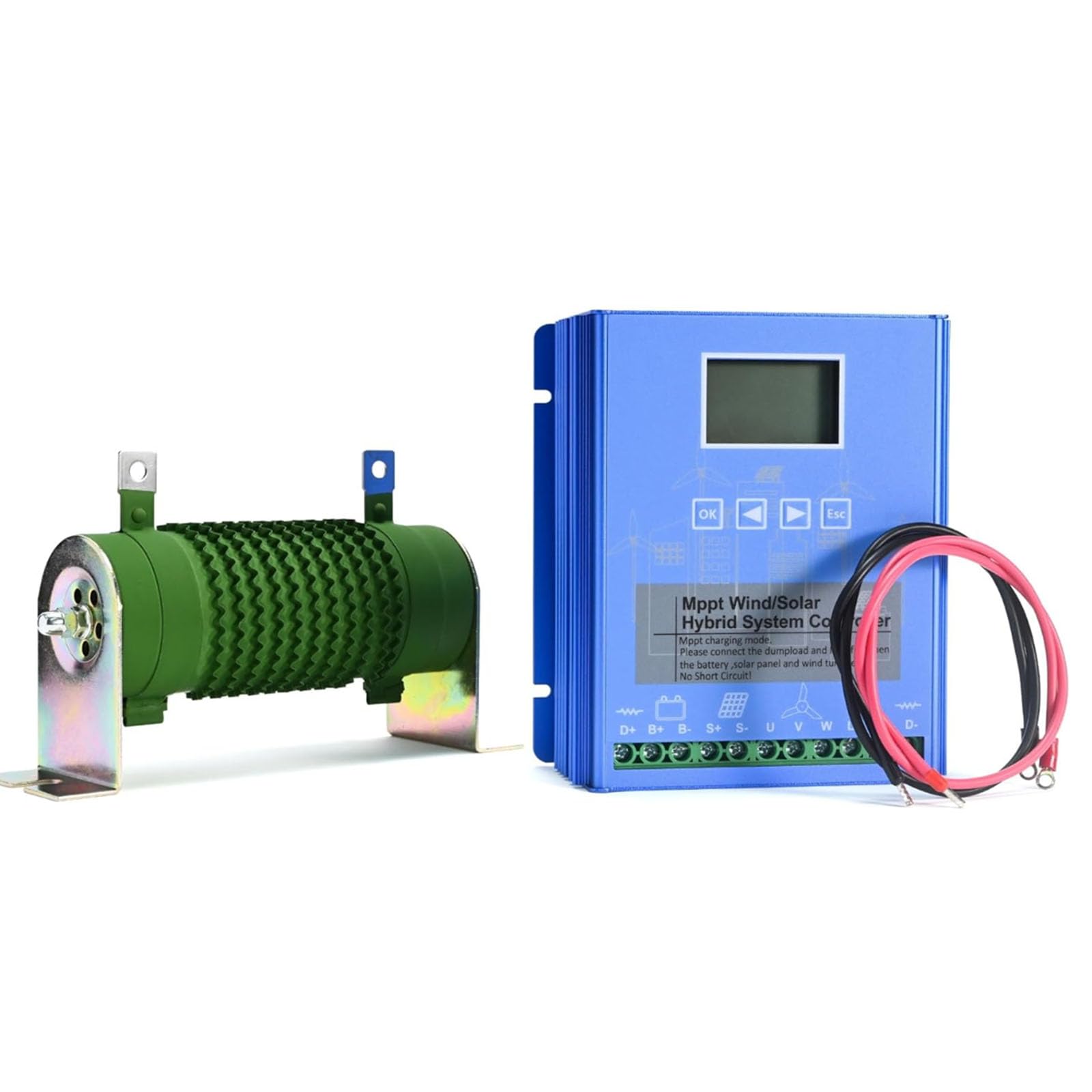 ,220V,1000W LCD Komplementarny regulator ładowania wiatrowo-słonecznego