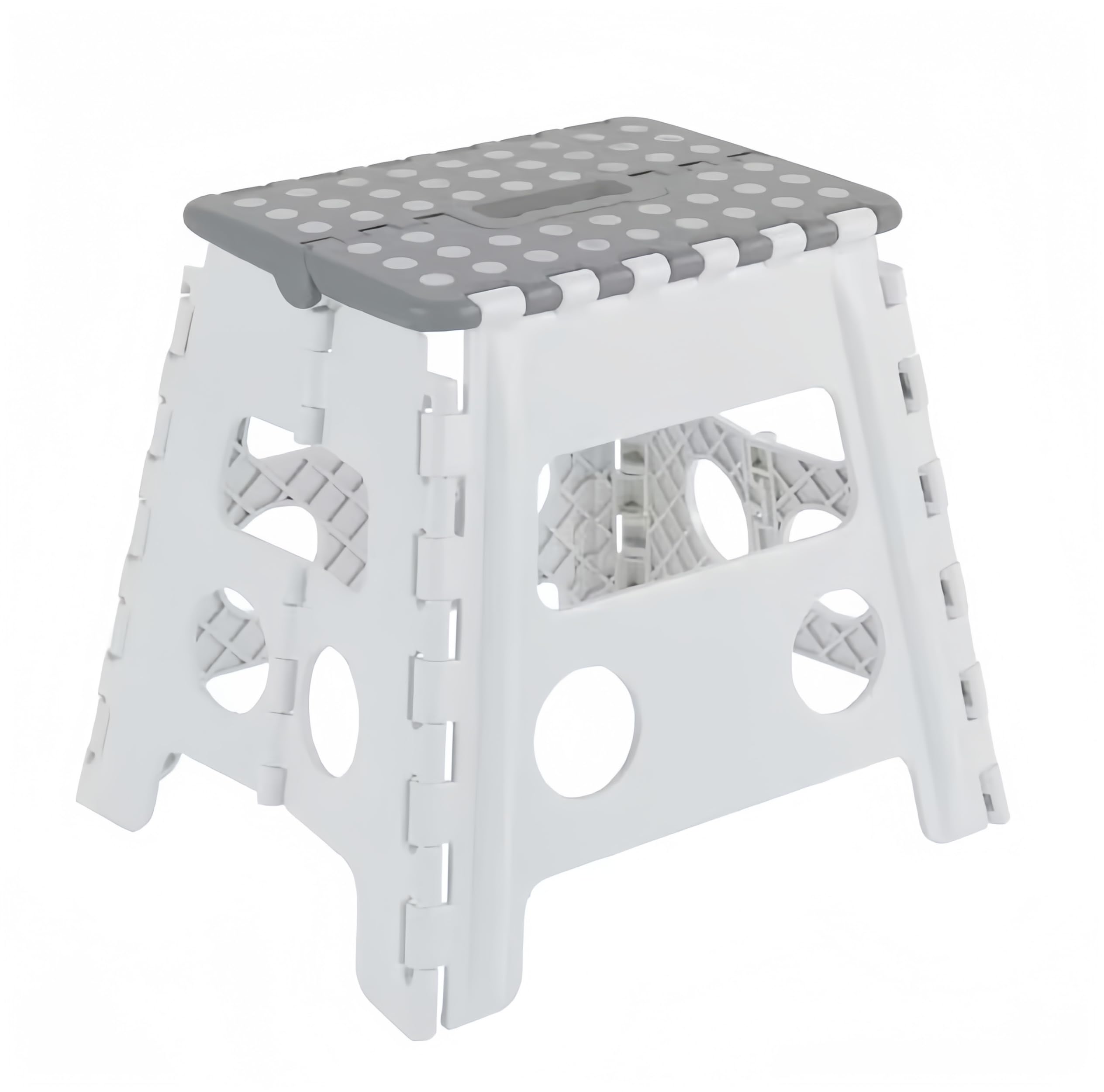 Taburete Plegable con escalón, Taburete niños,para Escuelas, Cocina, baño, Dormitorio,soportar hasta 150kg (Blanco, 29x22x22cm)