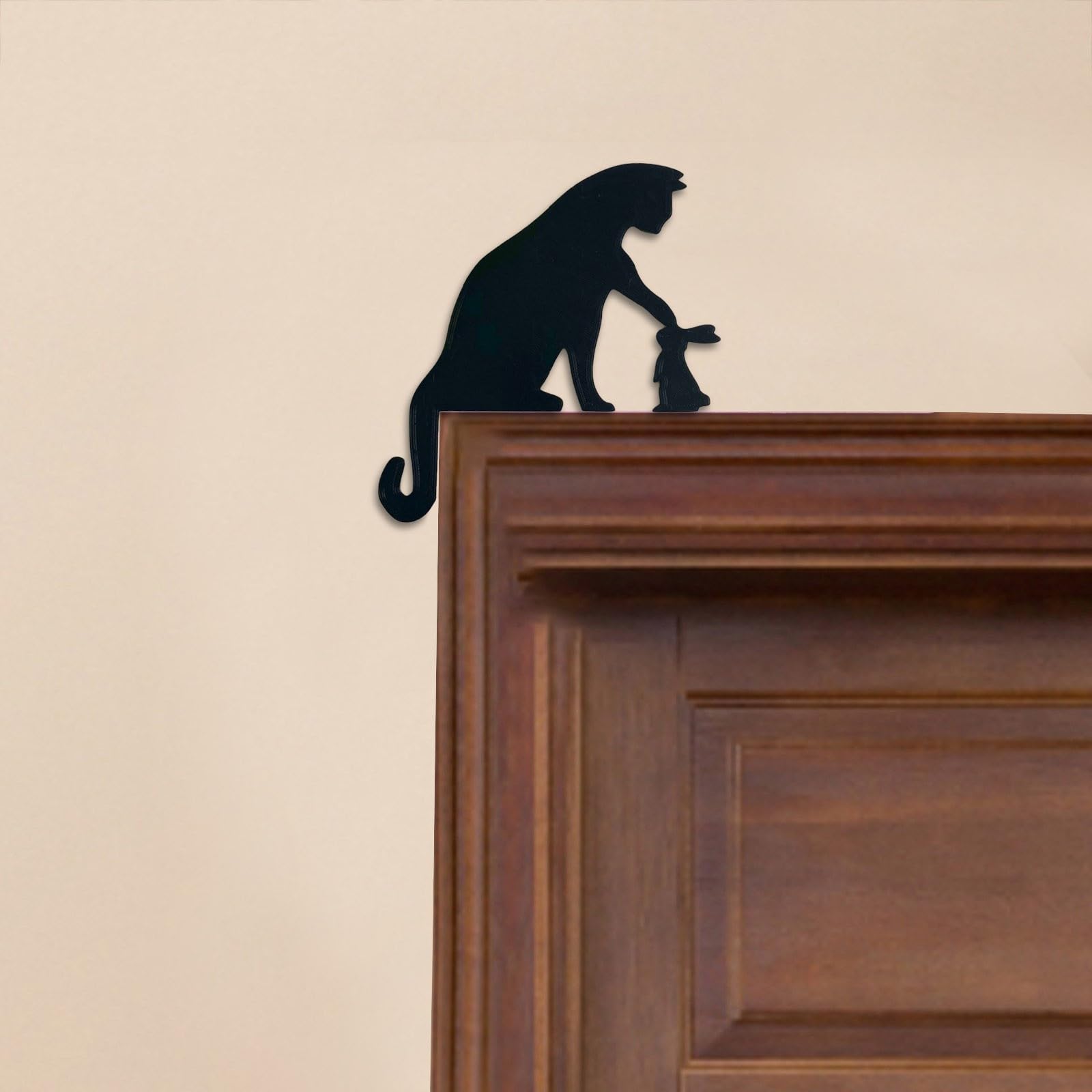 LIHAO Weihnachts-Türdeko Aus Holz - Festlicher Rentier-Dekor Mit Aufklebern