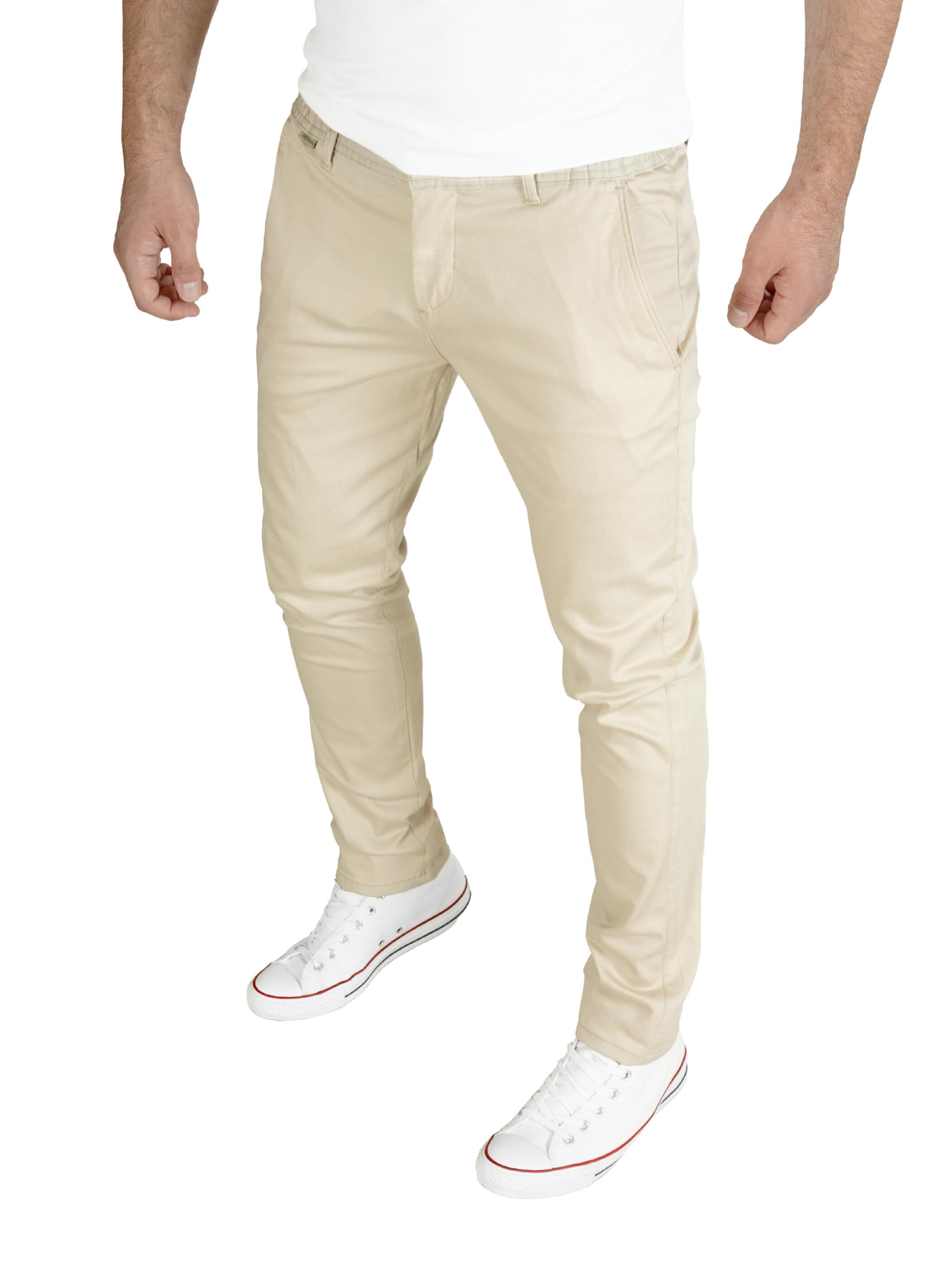 PITTMAN Andrew - Herren Chino Hose - Chinohose Mit Teil-Elastischem Bund