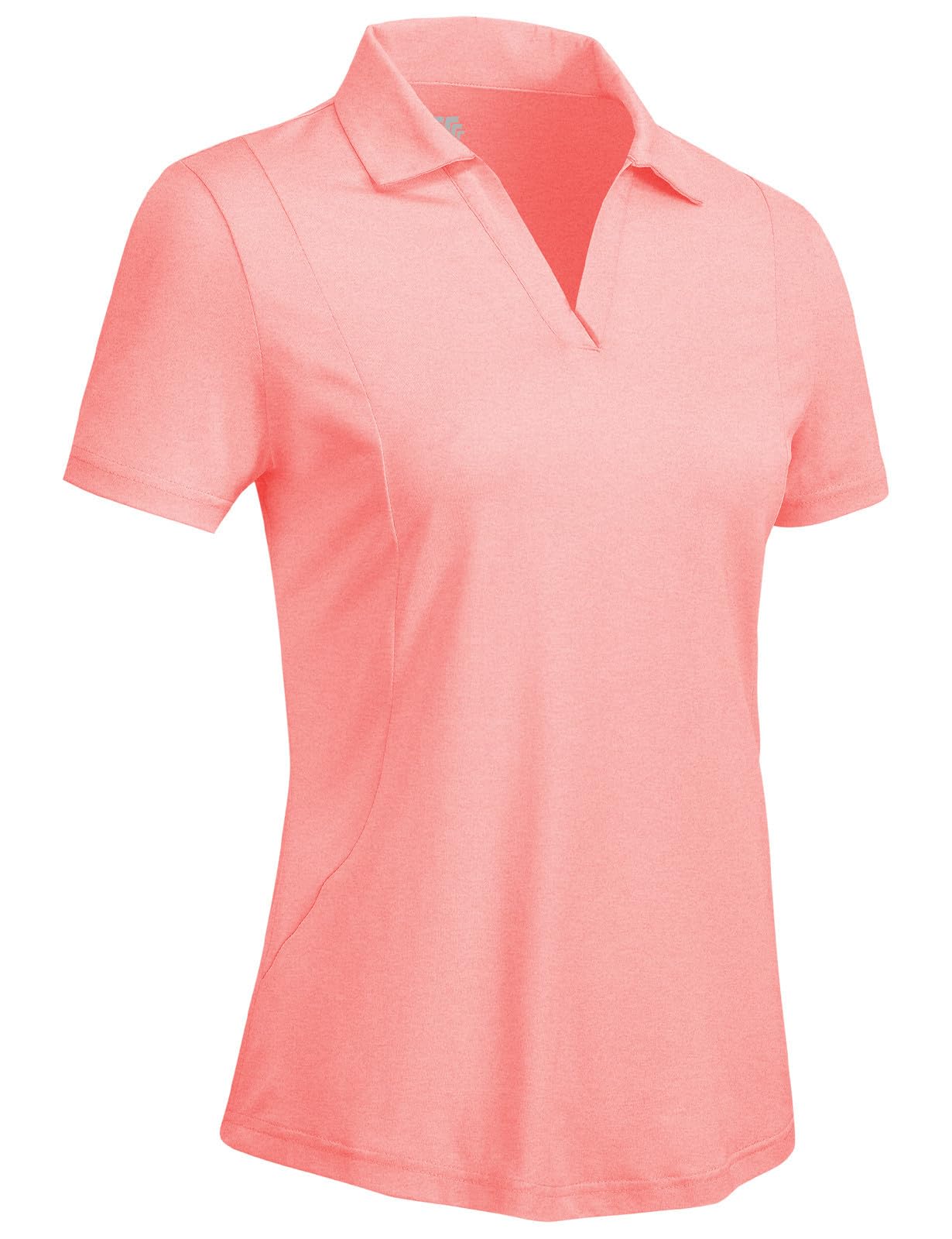 Rdruko Poloshirt Damen Kurzarm Tshirt Sommer V Ausschnitt Schnelltrocknend Sportshirt Fitness Leicht Laufshirt Golf Tennis Polohemd