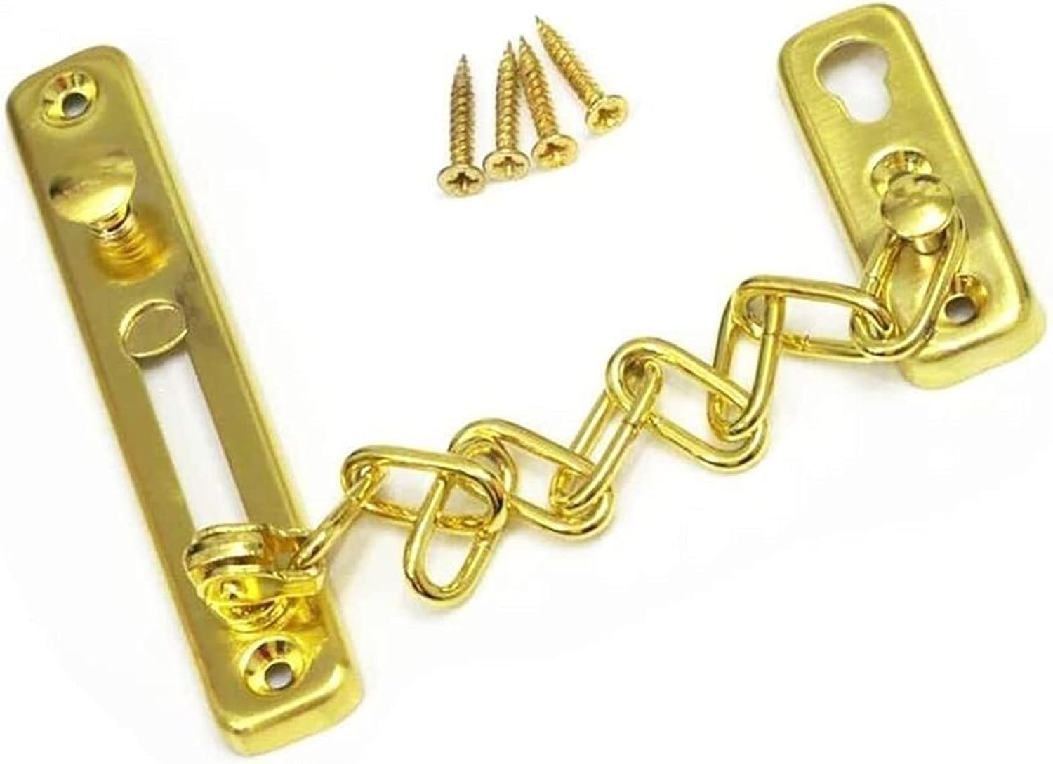 ドアチェーンロック、ボルトゲートラッチ、ラッチセーフティリミッター、ステンレススチールドアチェーンチェーンドアロックドアボルトボルト