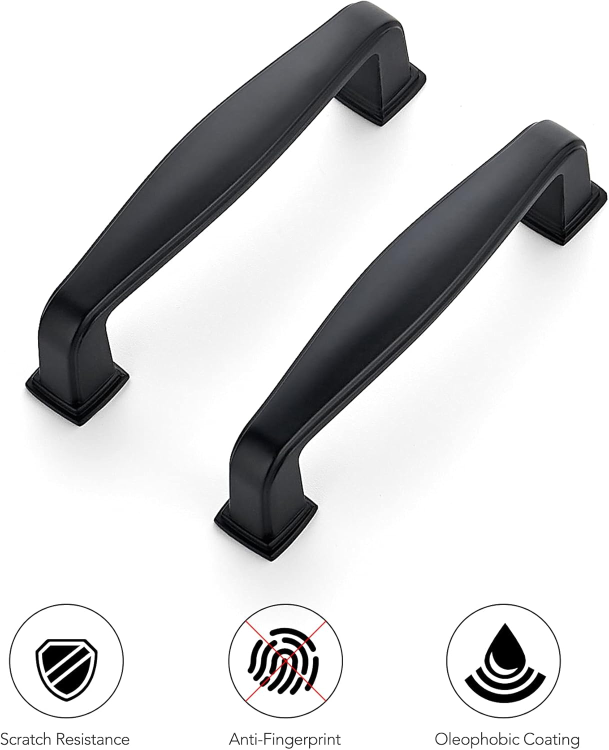 Ravinte 30 Pack Solid 3 Inch Kitchen Cabinet Handles Matte Black Cabinet Pulls Black Drawer Pulls Kitchen Hardware Handles for Cupboard Drawer