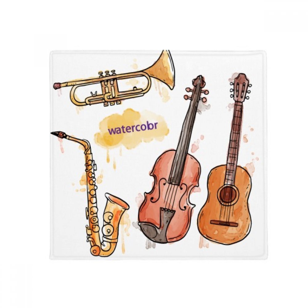 Tapis aquarelle instrument musique 80cm, le cadeau parfait pour les musiciens