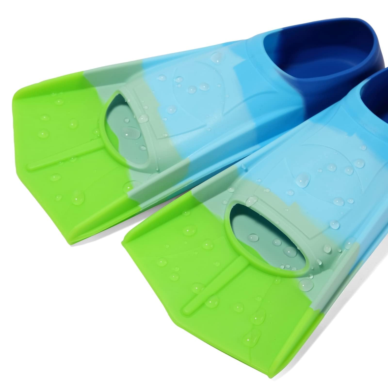 Aletas de natación para niños, aletas cortas para natación, natación y entrenamiento para niños, niñas, niños