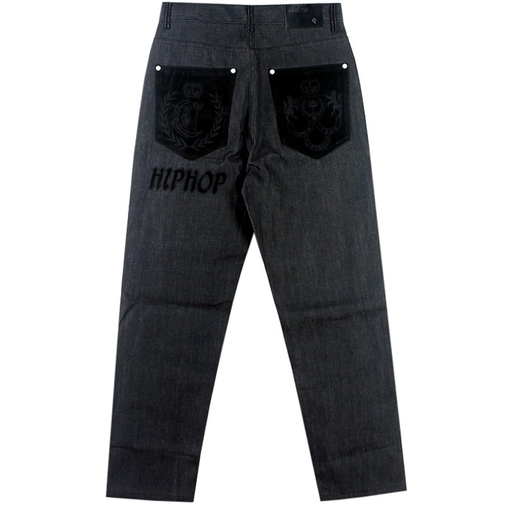 タグ付✰ Belted Skinny Denim スキニー y2k パンクロック Y2K Destroyed Stitching Jeans Men's Black Washed Jeans