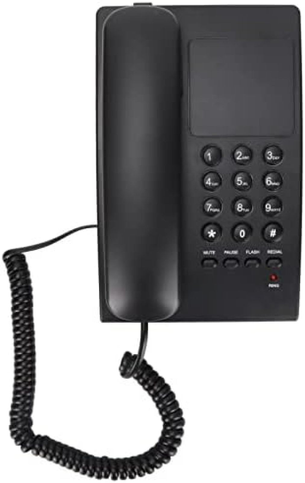 Telefono fisso domestico, telefono cablato da parete per lavoro, con campanello di indicazione LED, silenzioso, vivavoce, quadrante rapido, telefono da tavolo per ufficio hotel
