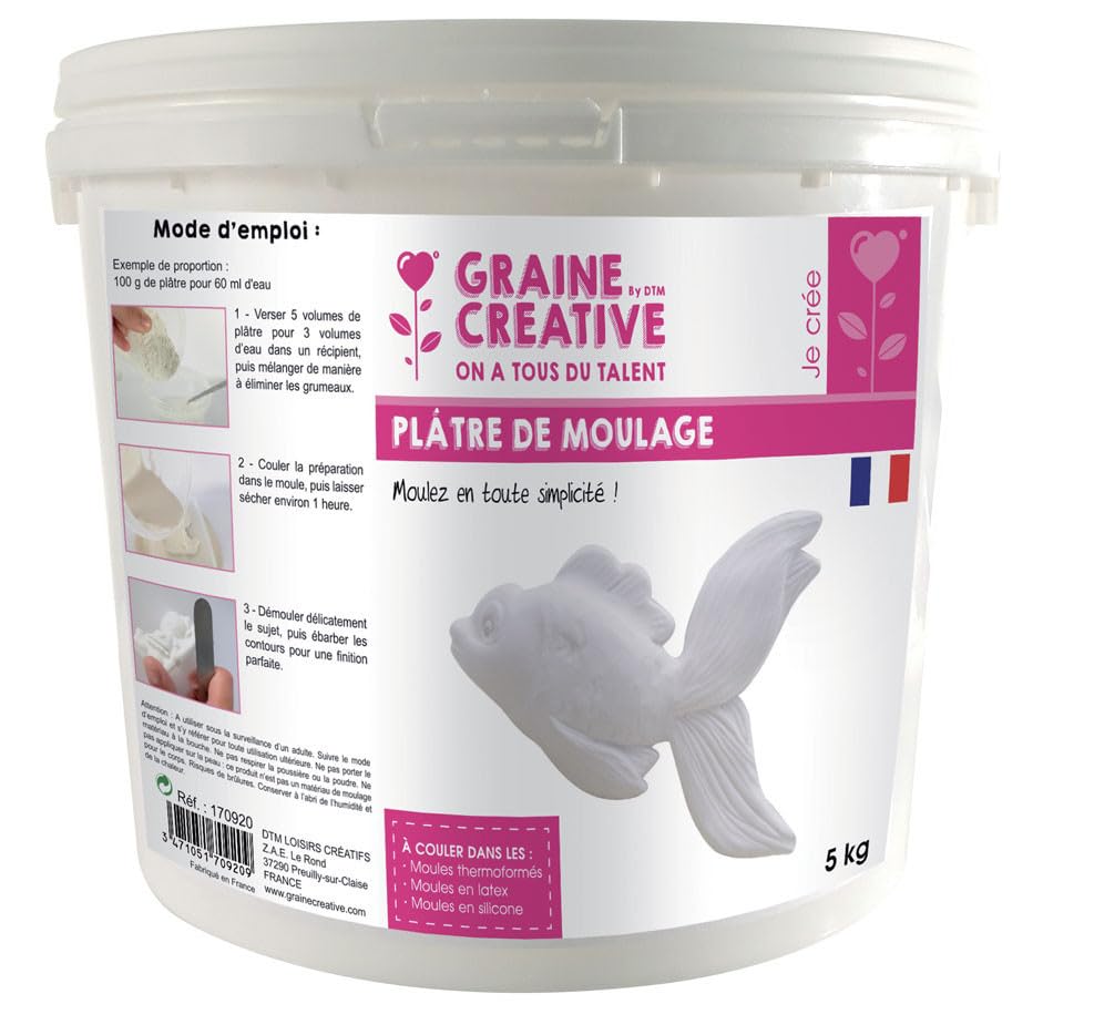 Graine Créative Yeso para moldear 5 kg