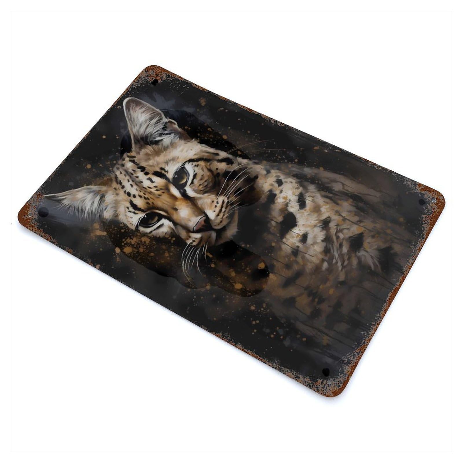 Savannah Cat Darling 11.8"x7.9" Rustic Tin Plaque, Industrial Home Decor for Farmhouse, Kitchen And Entryway Decor