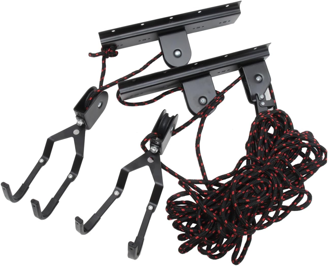 1 Set Heavy Duty Ceiling Mount Bike Hanger of Indoor Bike Rack for Garage Storage Easy Installation and Smooth Surface Finish Random Color