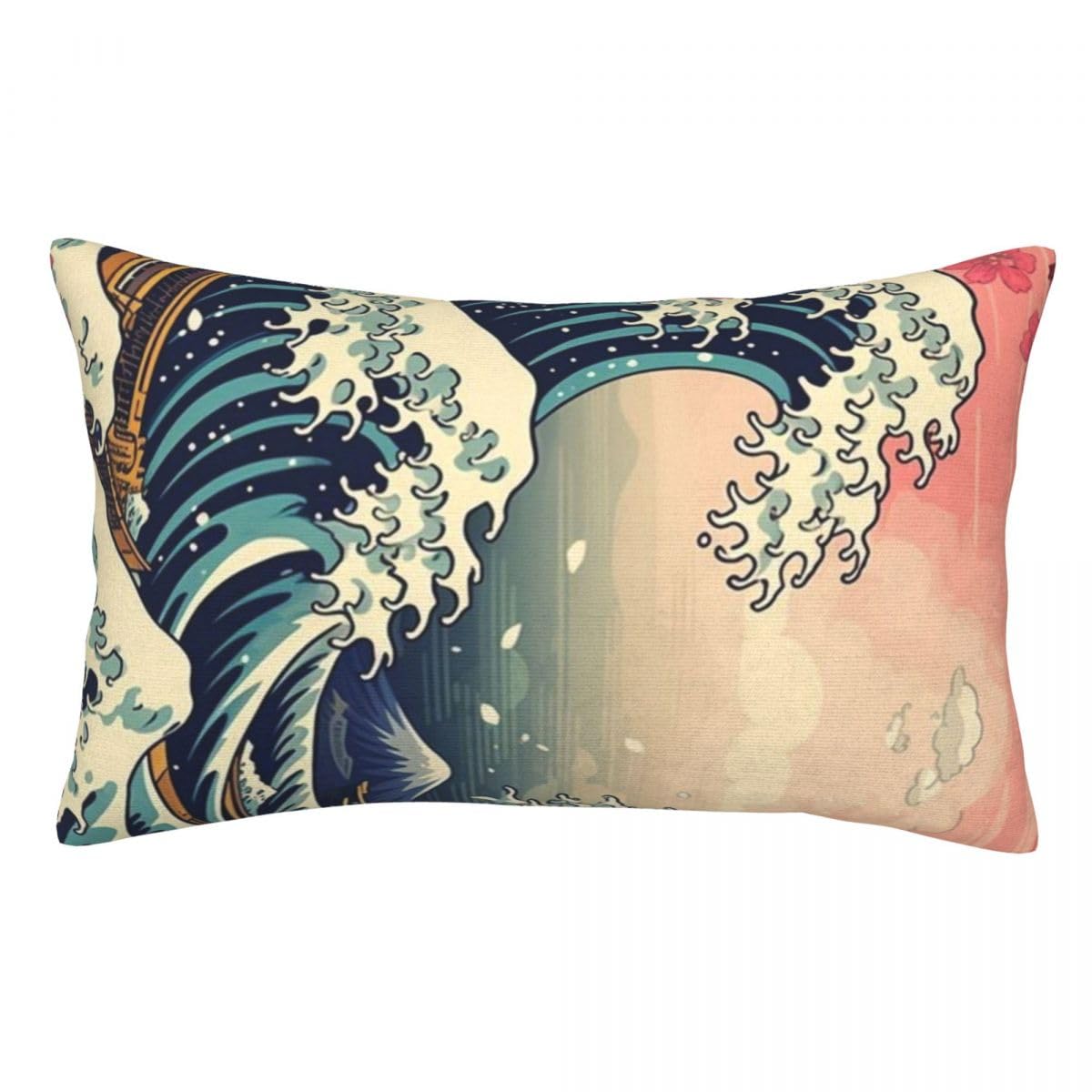 Amazon｜浮世絵 葛飾北斎 神奈川沖浪裏 武士道 和風 (1) 枕カバー