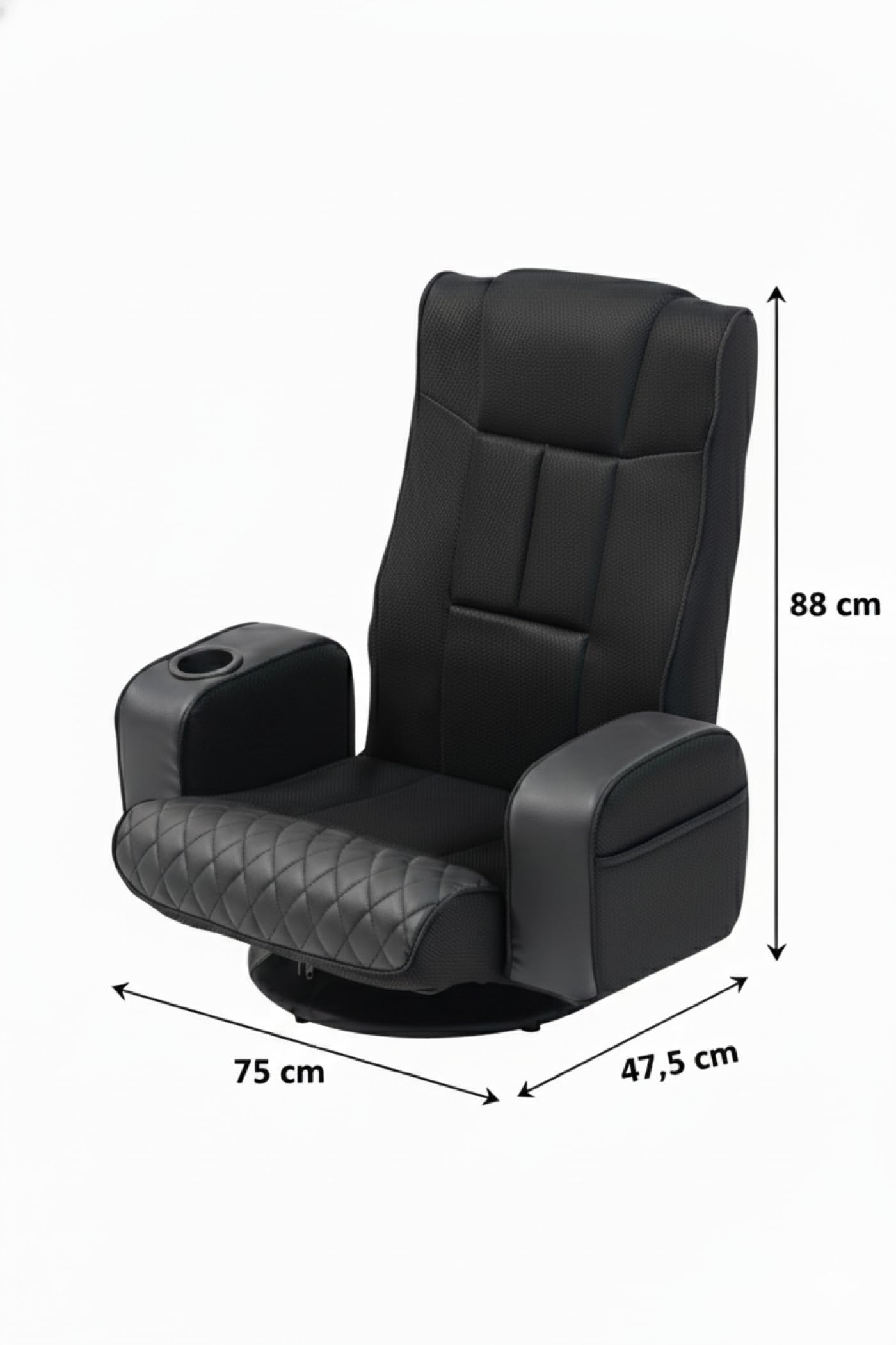 VDD Gaming – Gaming-Stuhl – Bodensessel – Schwarzer Gaming-Stuhl – Verstellbarer Bodensessel
