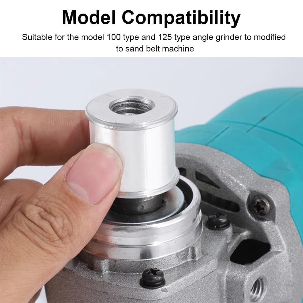 Serplex® Belt Sander Attachment for Angle Grinder, SBelt Sander Attachment Compatible with 100MM/125MM Grinding Disk Angle Grinder Conversion Kit for Sanding and Finishing Tasks 4