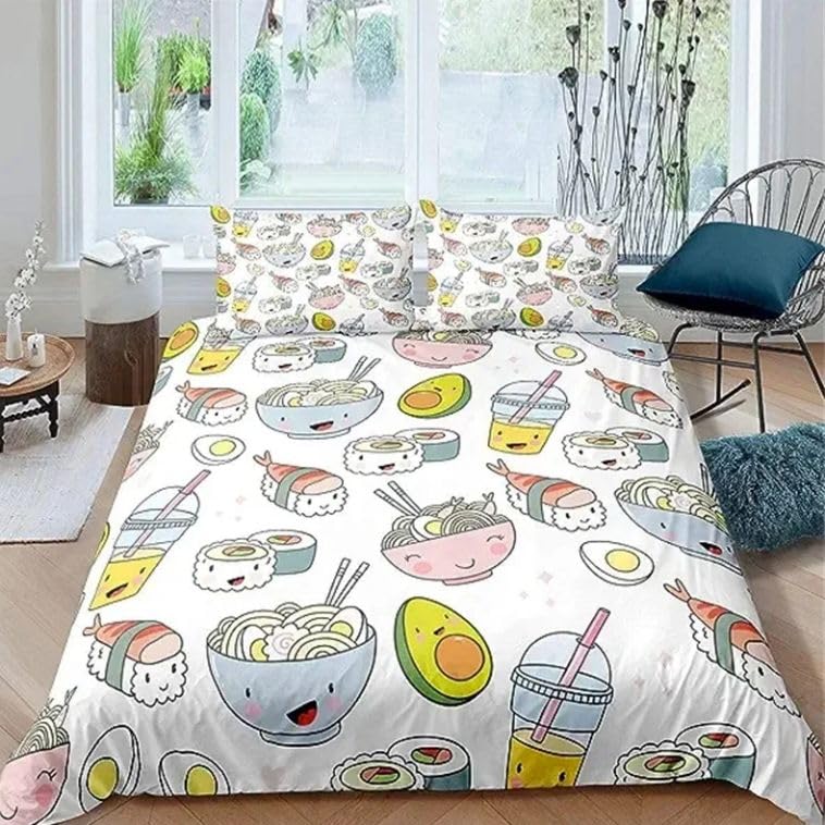 Funda nórdica 155x220cm de microfibra suave 110g/㎡ con funda de almohada 50x75cm