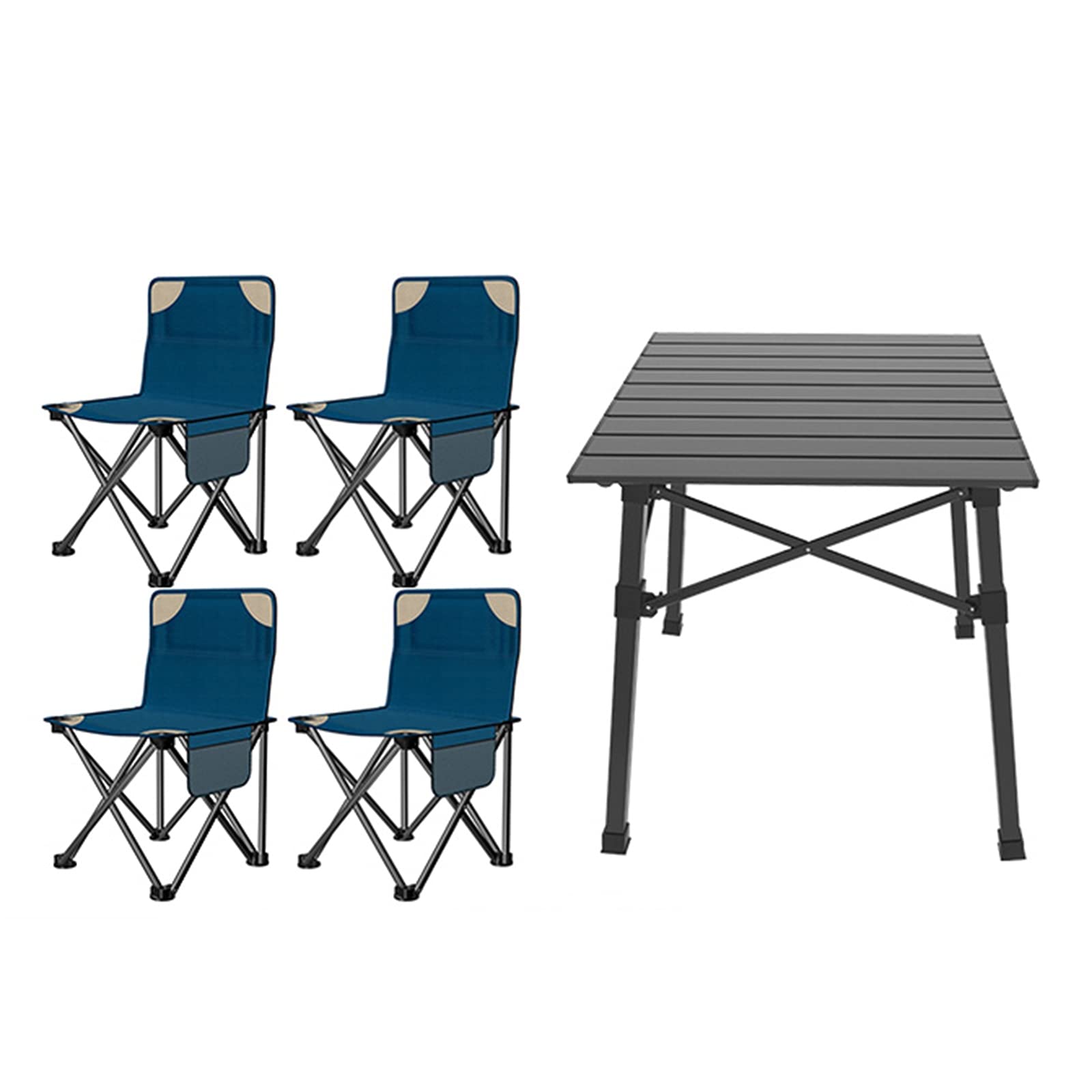 Ensemble table et chaises de camping pliables pour pique-nique extérieur