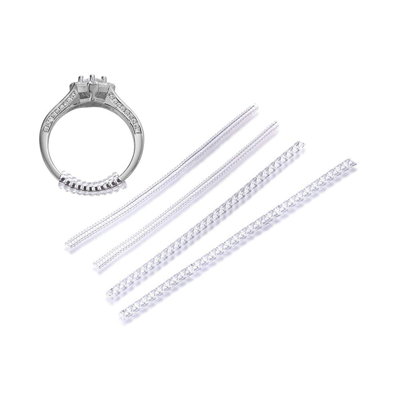 Ring Size Adjuster with Silver Polishing Cloth,Set of 4 (2mm/3mm)