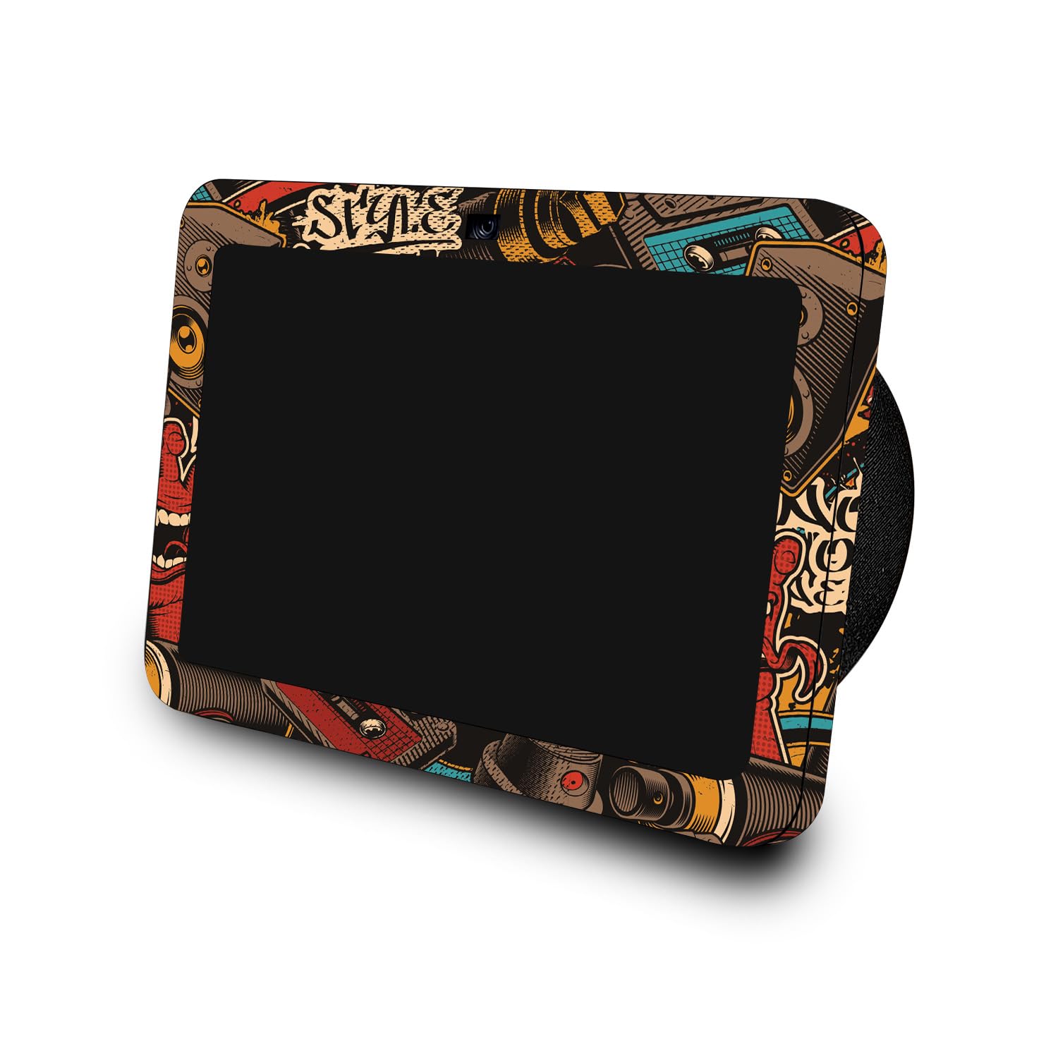 Skin Compatible with Amazon Echo Show 8 (3rd Gen, 2023) - Orange Hip Hop - Premium 3M Vinyl Protective Wrap Decal Cover - Easy to Apply | Crafted in The USA by MightySkins