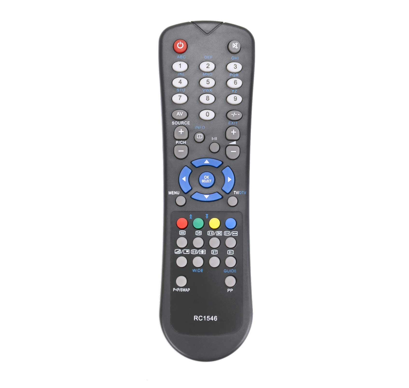 ALLIMITYRC1546 RC-1546 Remote Control Replaces Hitachi VESTEL SEG AEG Techline GOODMANS 26LD6200 26LD6200IT 32LD6200 PL42SG CTV4818STVTLCD CTV4819STVTLCD