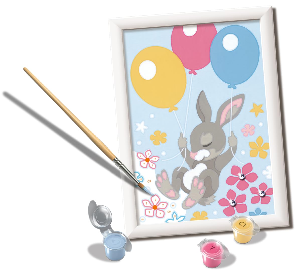 Flying Bunny Paint by Numbers Kit for Kids - 23564 - Painting Arts and Crafts for Ages 7 and Up