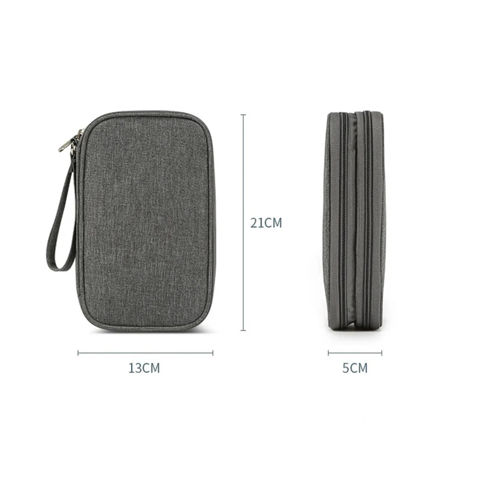 Borsa Organizzatore Cavo di stoccaggio elettronica viaggio | Impermeabile doppio strato(Black)