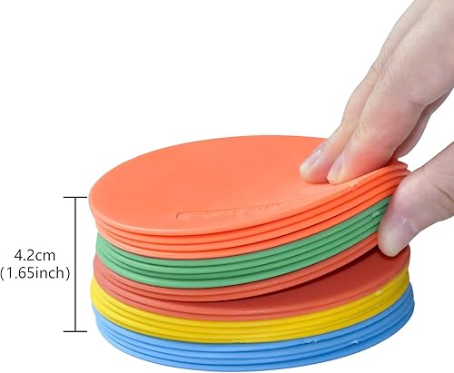 Miniatura 2 de Eco Walker Mini marcadores de suelo de 4 pulgadas para aula, preescolar y jardín de infantes (juego de 20 piezas) (Multi)