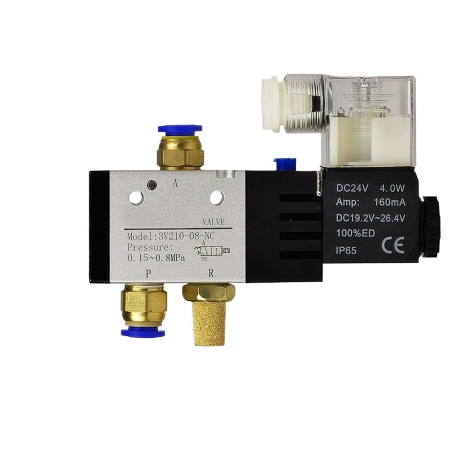 Électrovanne pneumatique 3V210-08 anti-fuite pour résoudre les pertes de pression d'air 24V