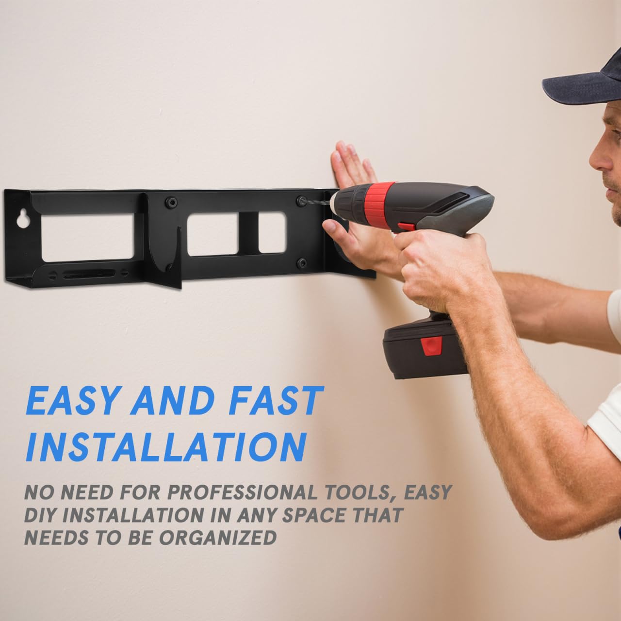 UKCOCO Spraydosenhalter, Wandhalterung Sprühdosenhalter mit 6 Schlitzen Sprühflaschen Dosenhalter für Werkzeug, Werkstatt, Garage, Geschäft, Zuhause, Schwarz