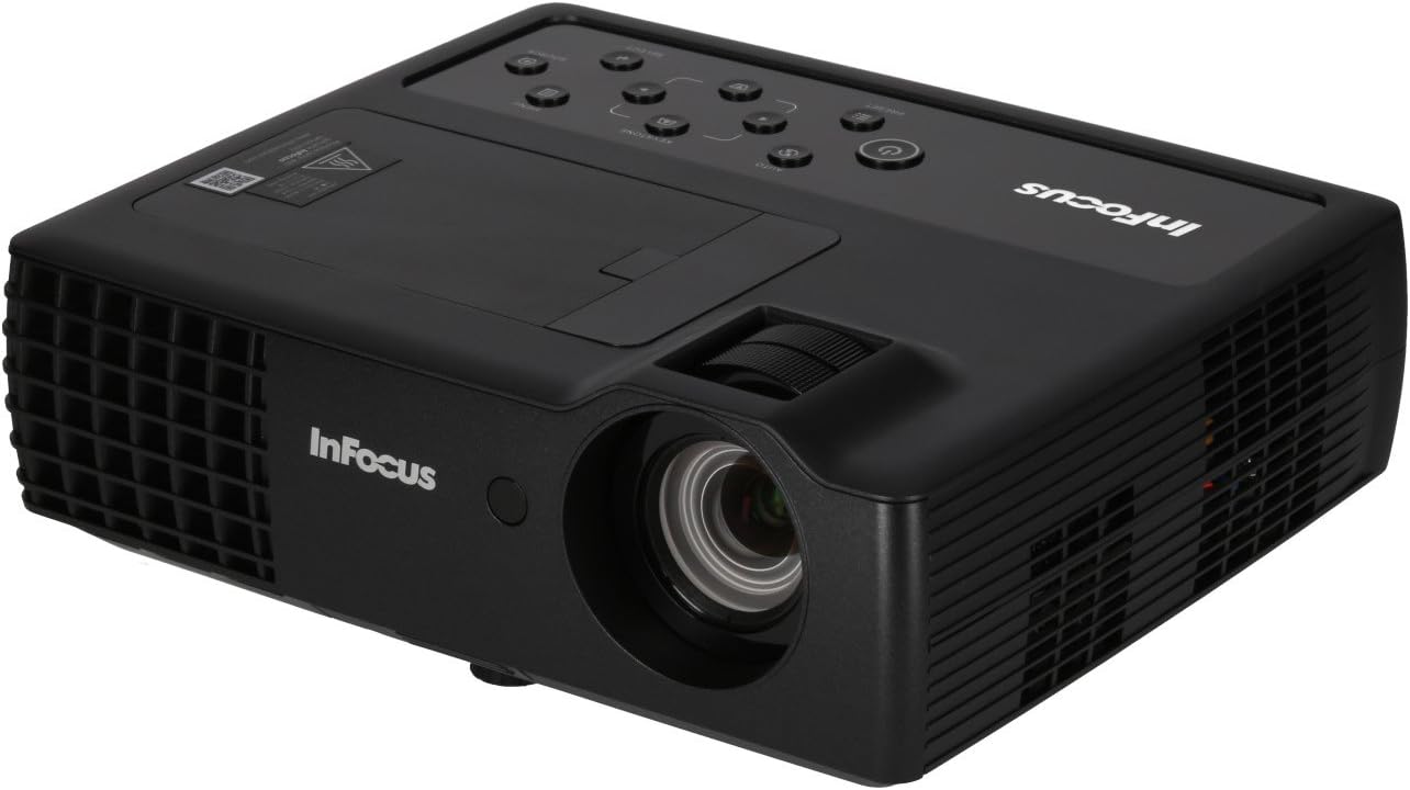 InFocus IN1118HD 1080p DLP Portable Projector, HDMI, 3.5 lbs, 4GB Storage, 2400 Lumens