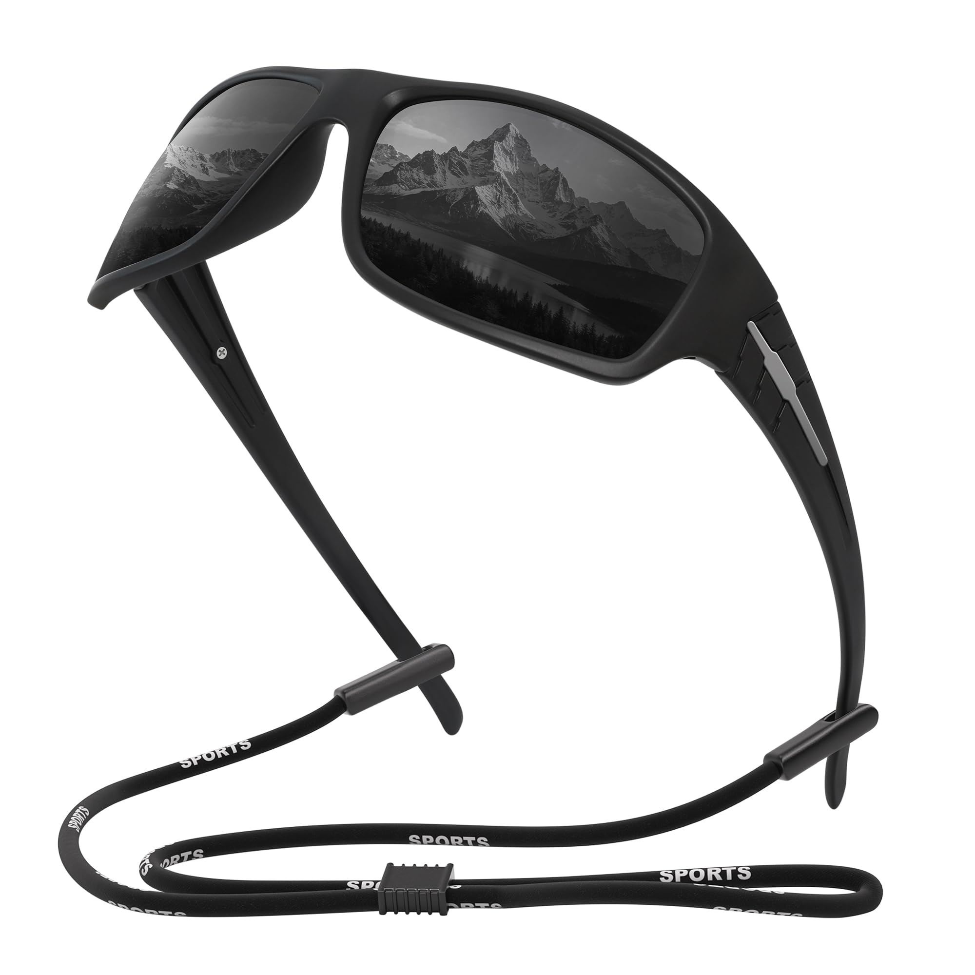 XVXV Polarized Sports Sunglasses for Men, Wrap Around Sun Glasses UV Protection for Cycling Fishing Driving