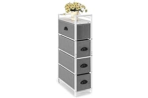 MOOACE Narrow Fabric Dresser with 4 Drawers