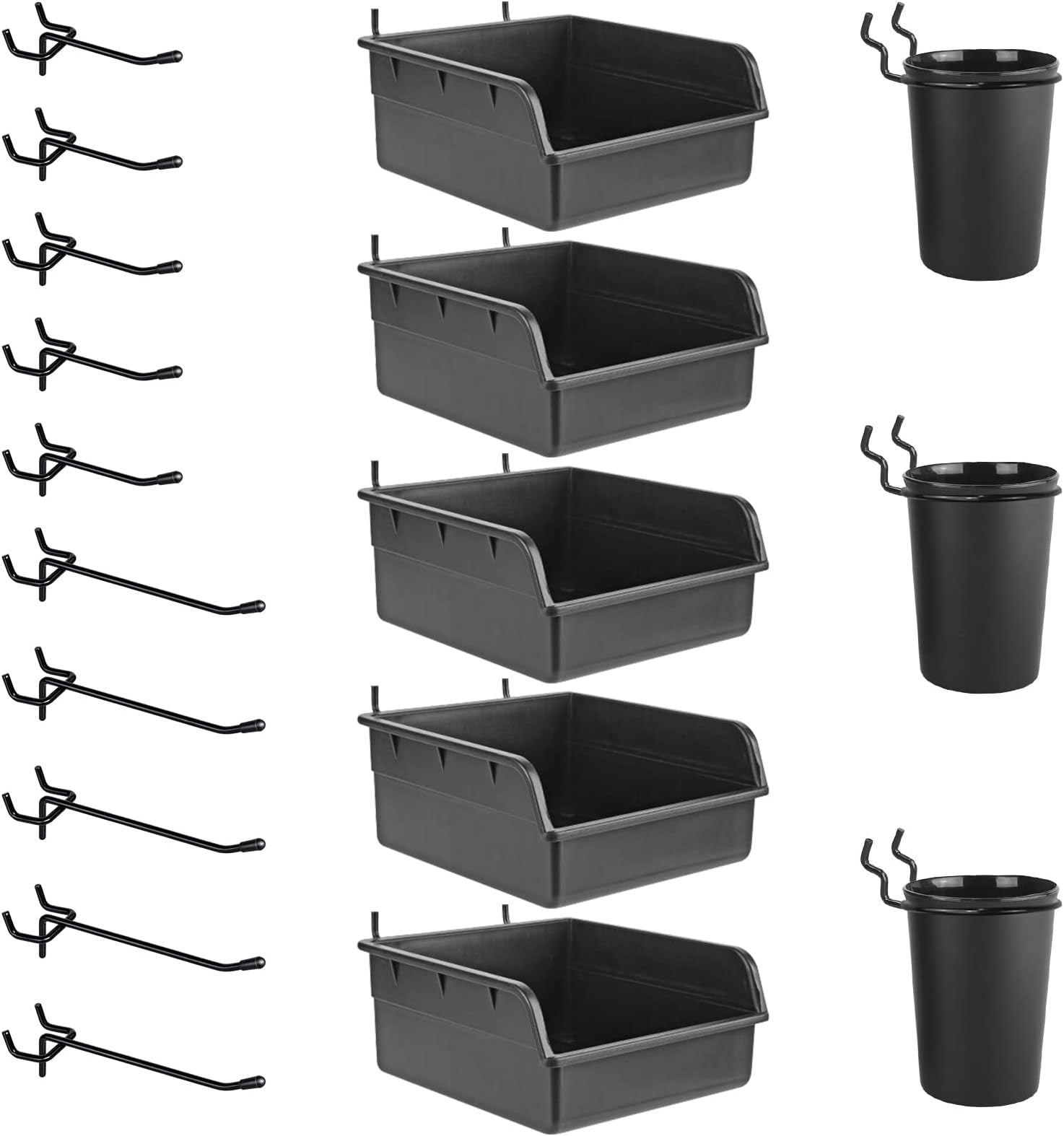 Kruodop 9 Pack PegBoard Organizer Accessories Kit Pegboard