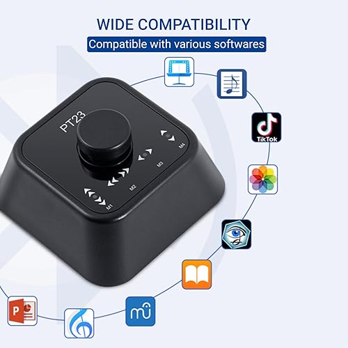 Miniatura 5 de Page Turner - Pedal giratorio de página de música recargable, Bluetooth, compatible con iOS, Android, sistema (negro)