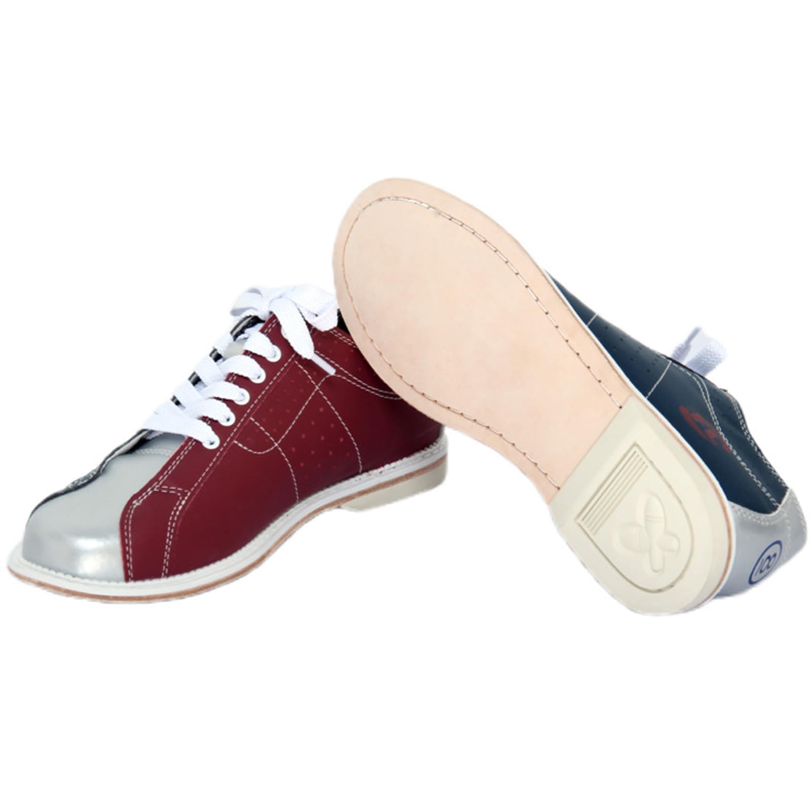 SDEQA Professionelle Bowlingschuhe für Herren, Leder-Bowls-Sneaker, sportlicher Stil, leicht, atmungsaktiv