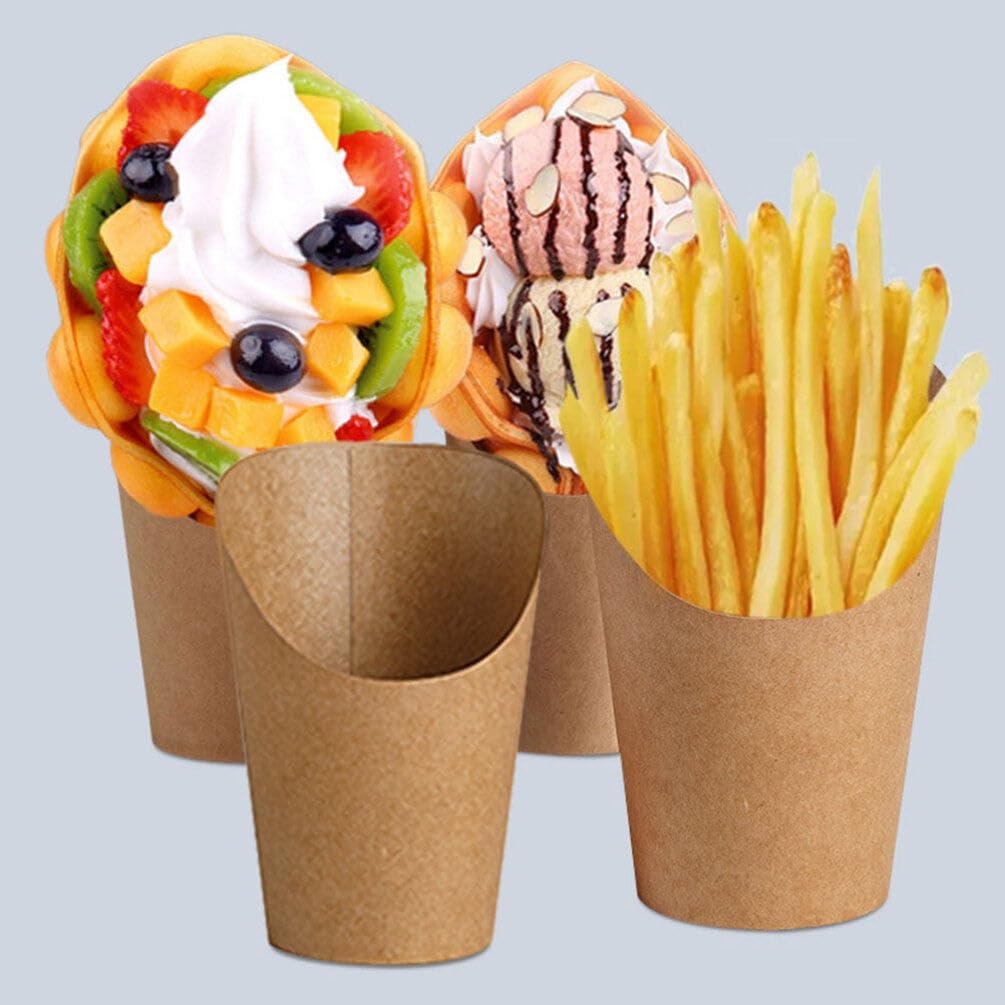 Gobelets En Carton UPKOCH - 100pcs - Pour Glace, Yogourt, Apéritifs - Jetables Écologiques
