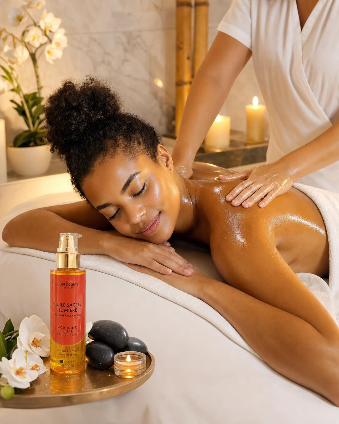 Huile Booster de Busserole - Glow Intense 200ml | Soin Éclaircissant Anti-Taches | Unifie le Teint & Illumine la Peau | Hydratation & Éclat Naturel