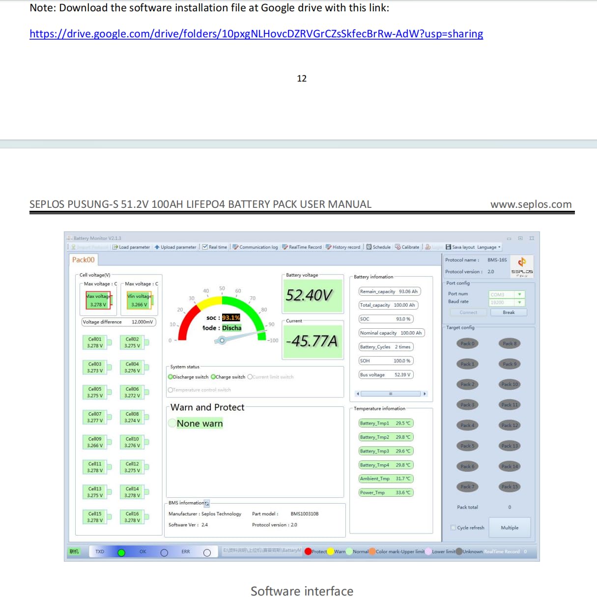 Cavo convertitore adattatore da USB a RJ45 RS485 per Seplos PUSUNG serie SUTEN Smart BMS Connection Software BatteryMonitor (180 cm)
