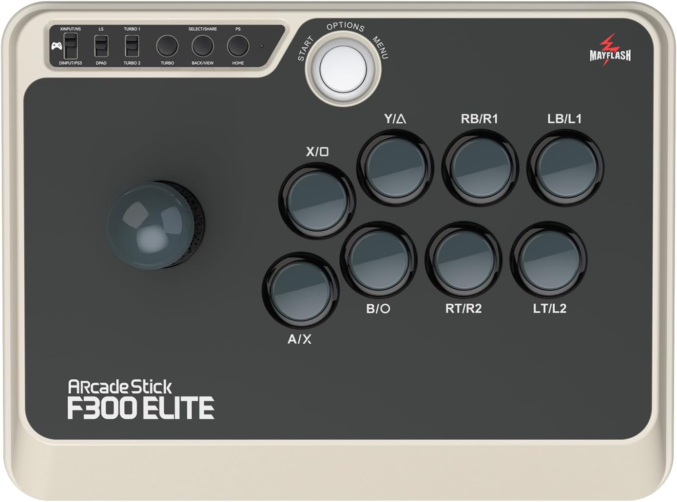 MAYFLASH Arcade Stick F300 Elite with Sanwa Buttons and Sanwa Joysticks for Switch/Switch 2, Xbox Series S/X, Xbox One, PS4, PS3, Windows, macOS, Steam Deck, Android and more