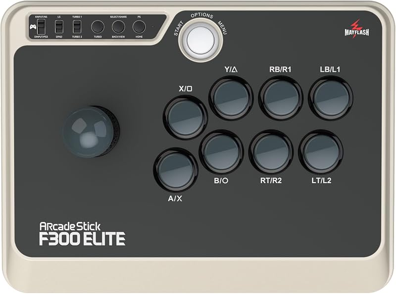 Arcade Stick F300 Elite with Sanwa Buttons and Sanwa Joysticks for Switch/Switch 2, Xbox Series S/X, Xbox One, PS4, PS3, Windows, macOS, Steam Deck, Android and more