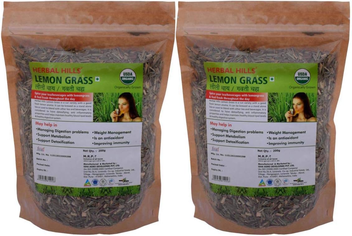 Herbal Hills Lemon Grass | 200 gms (200 gms (Pack of 2))
