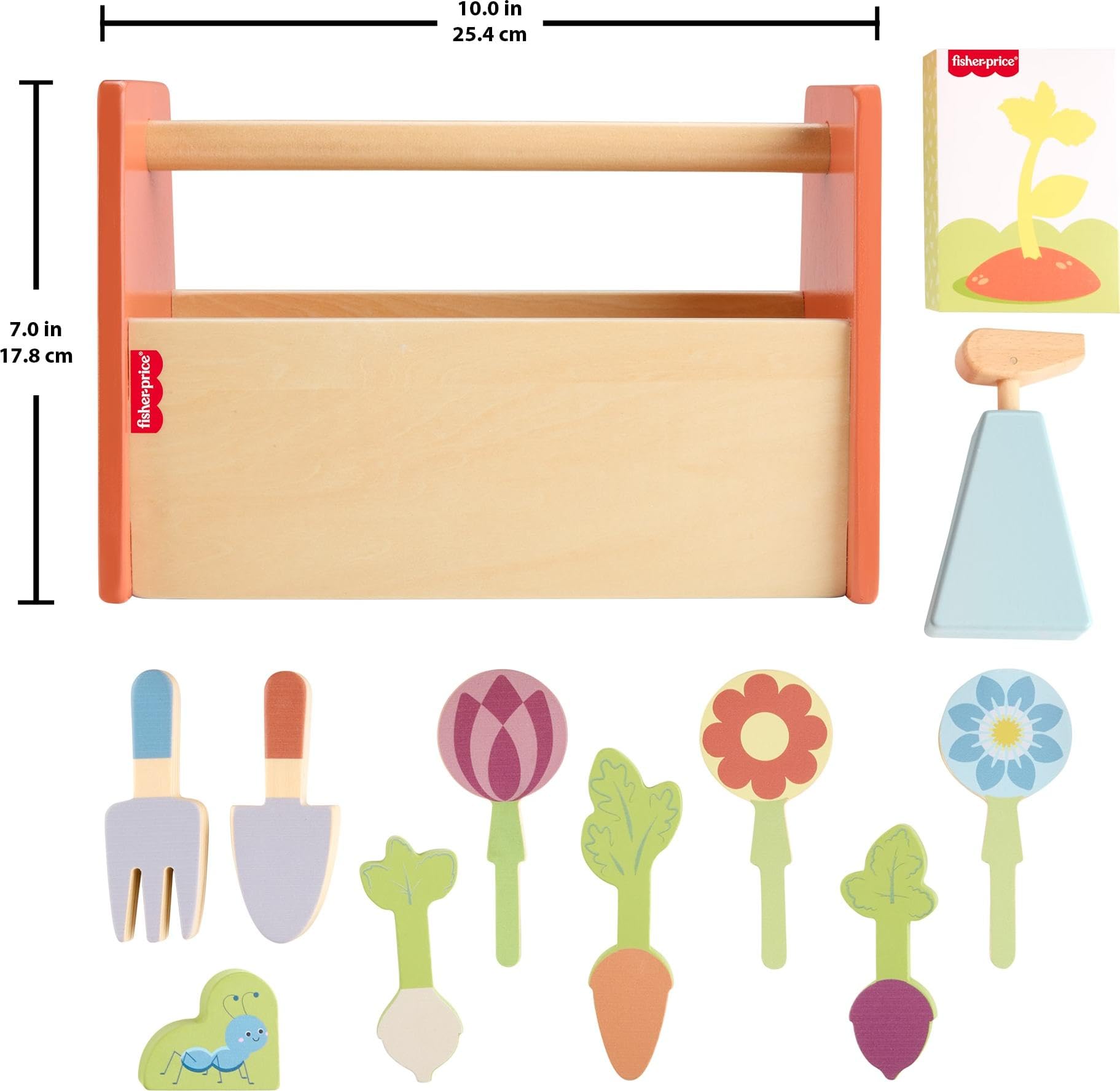 Fisher-Price Wood Pretend Play Toy Tiny Garden