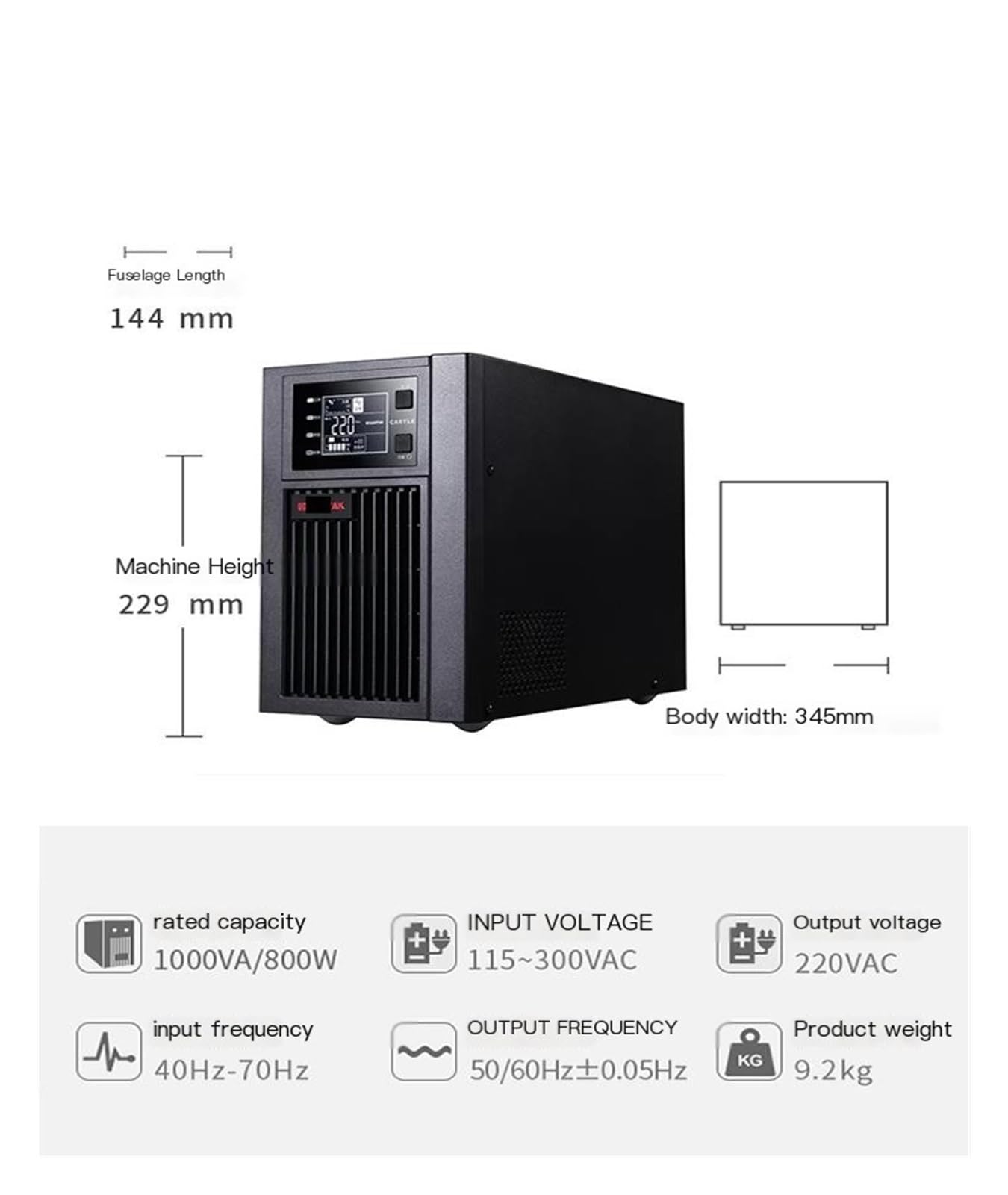 De Alimentación Ininterrumpida UPS Online C1K Batería Incorporada 1KVA 1000W Standby(C1k-Built-in Battery)