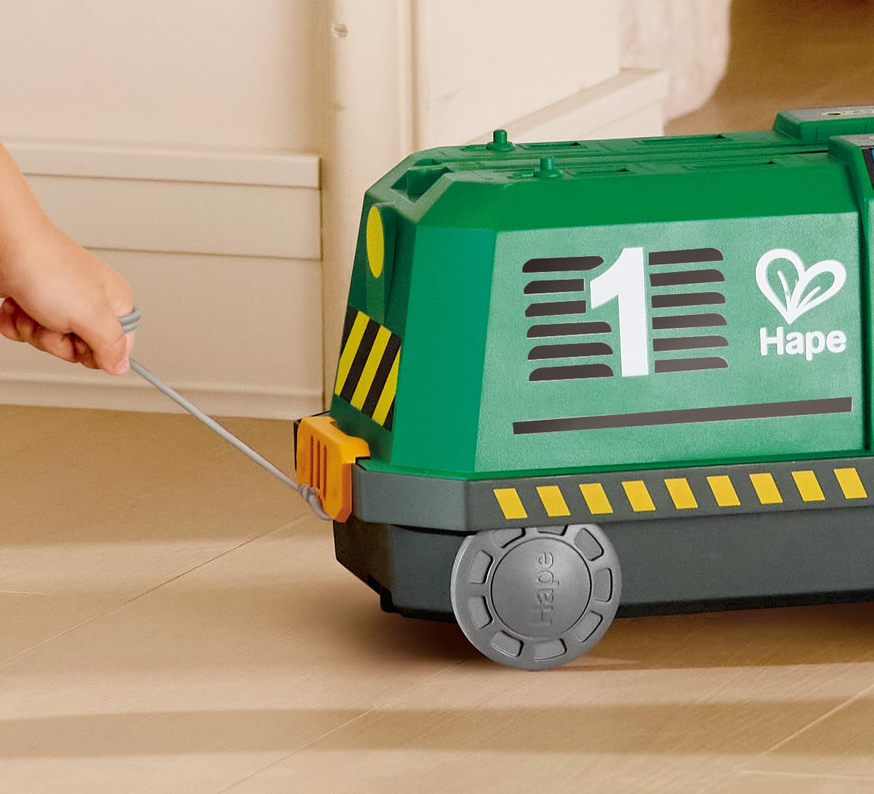 Hape Holzzug für Kinder, mit Solar- und Windenergie, Lernspielzeug für Erneuerungen, Set mit Schienen und Zubehör, umweltfreundlich, ab 3 Jahren