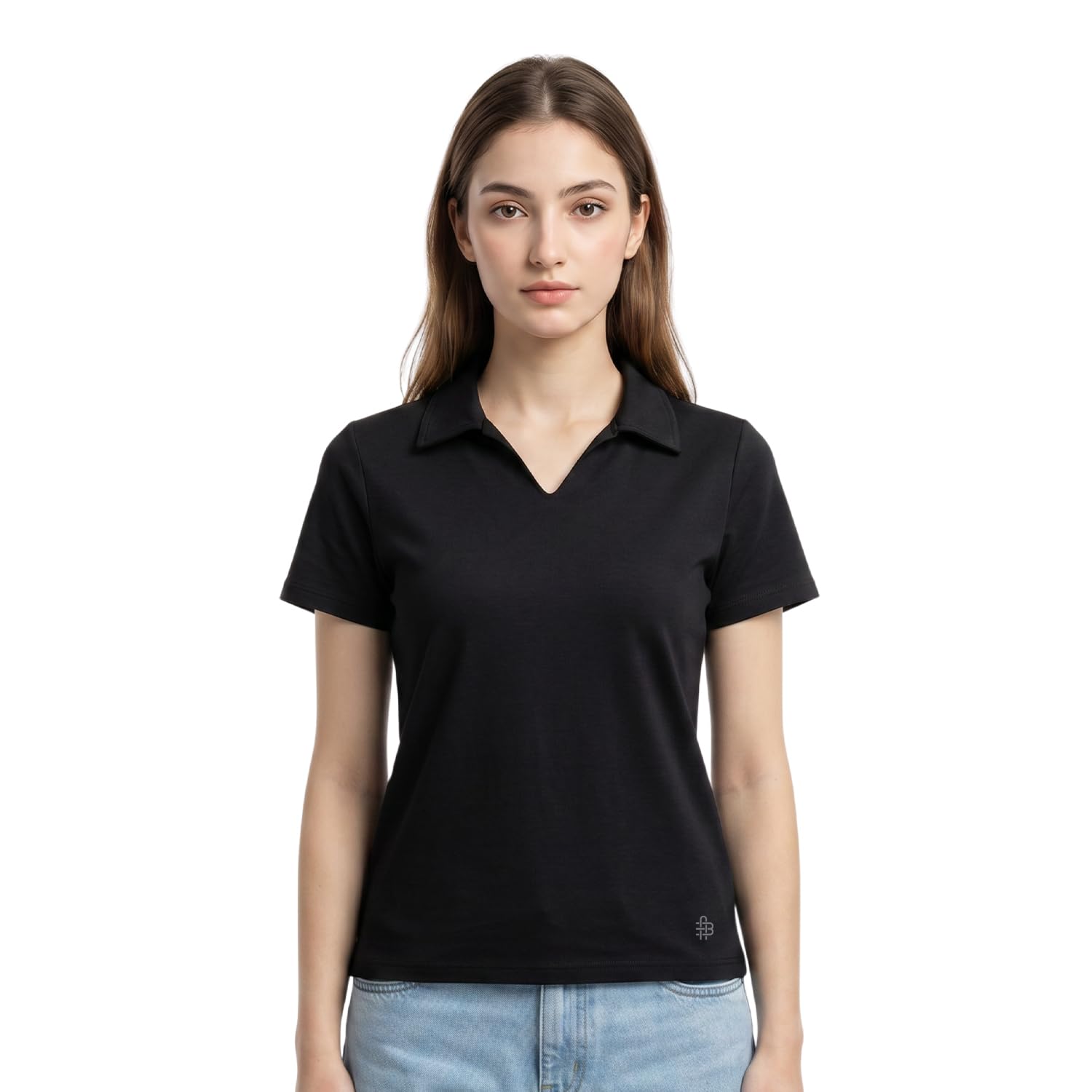 bonjour Women’s Solid Polo Half Sleeve T-Shirt-picture-45