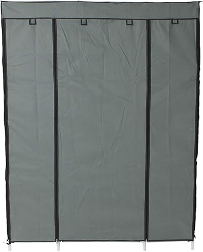 Miniatura 4 de Vasitelan Armario de ropa portátil, armario de tela no tejida con varillas para colgar, estantes, organizador de almacenamiento, 52.4 x 18.1 x 67