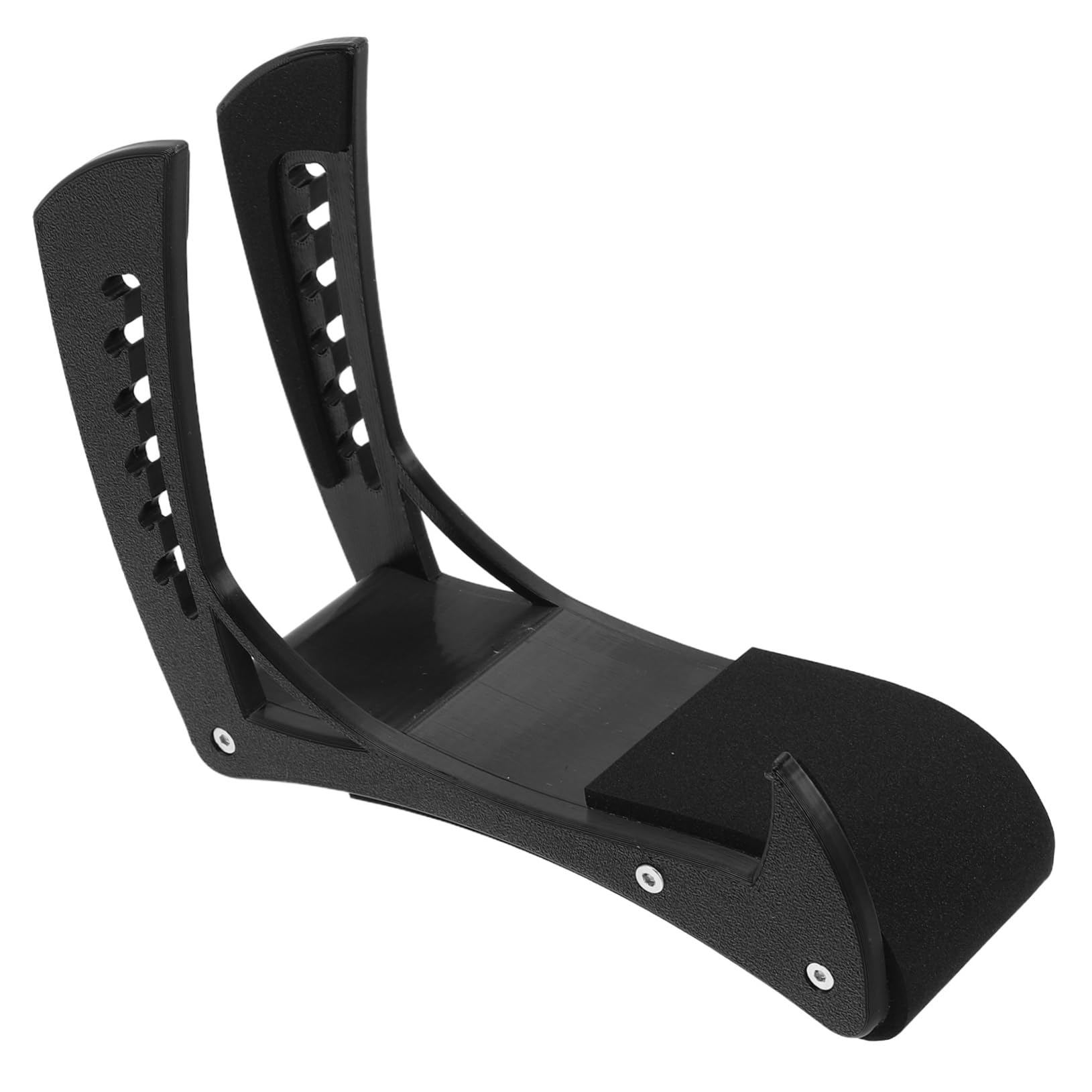 Milisten Poggiapiede Ergonomico per Chitarra Elettrica, Nero, Regolabile | Plastica e Spugna, Uso per Pratica e Registrazione, Angolo Variabile per Musicisti