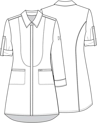Miniatura 7 de 40 Lab Coat for Women With 2 Pockets and Back Princess Seams -1401A