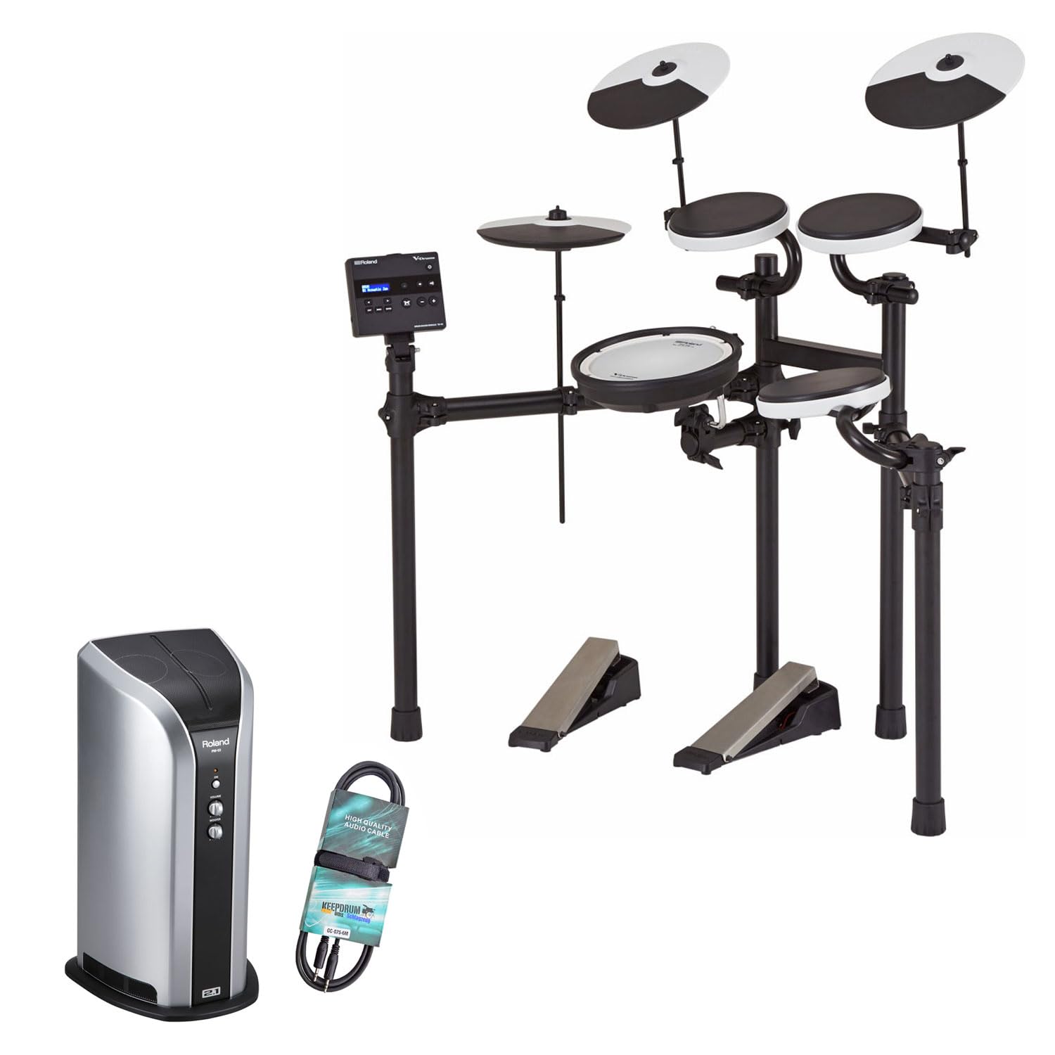Roland TD-02KV perkusja elektroniczna perkusja z monitorem perkusji PM-03 i keepdrum GC075 kabel stereo jack