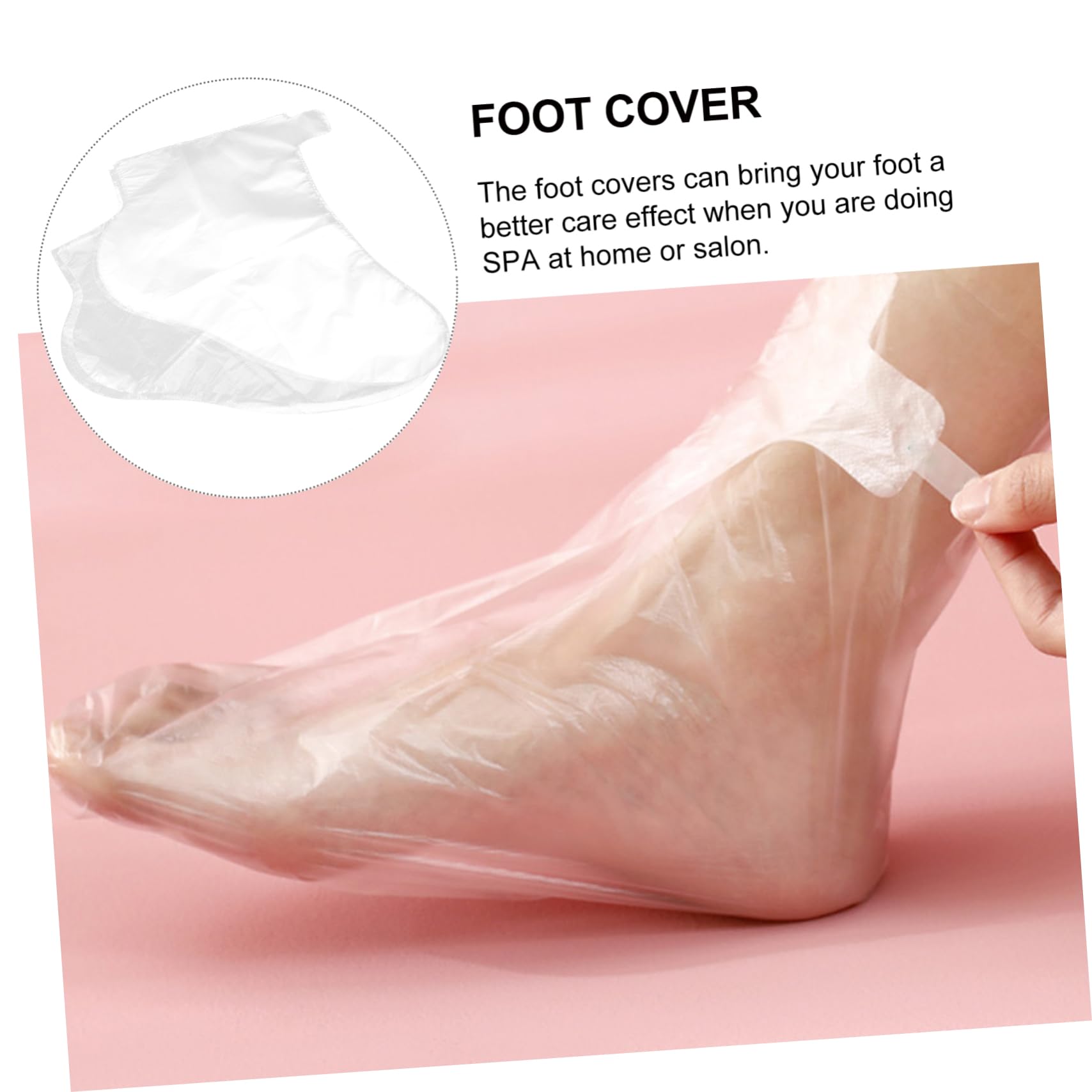 FOMIYES 300pcs Foot Mask Feet Moisturizing Use Foot Covers Shoe Trying-on Covers Foot Spa Pedicure Cover Foot Care Masks Feet Peel Off Masks Transparent Foot Covers Hdpe