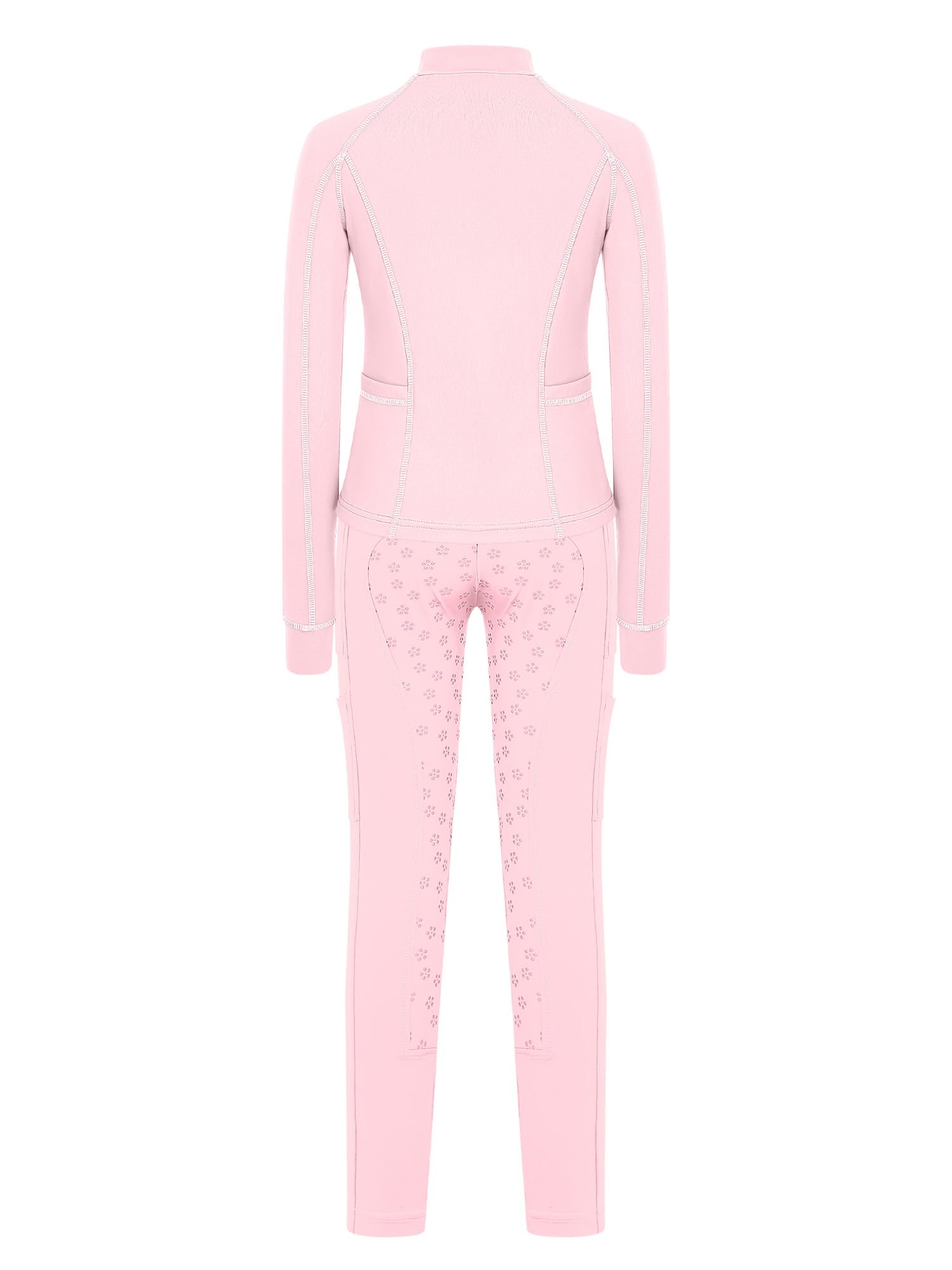 iiniim Completo Sportivo Bambina Completo Palestra Bambina Anni Leggings L'Equitazione Abbigliamento Equitazione Bambine Fitness Rosa 11-12 anni