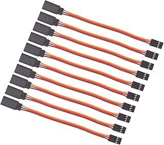 OliRC 10pcs Male to Female 10cm Servo Extension Lead Wire 26awg 30cores Cable for KK MWC Eagle Control Board(C160-10)